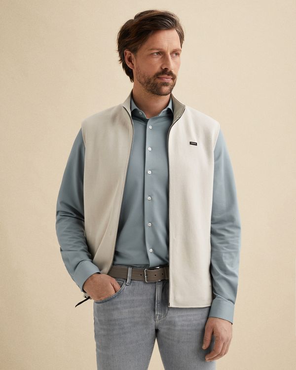 Reversible cardigan without sleeves – Castle Wall – Cardigans | VANGUARD