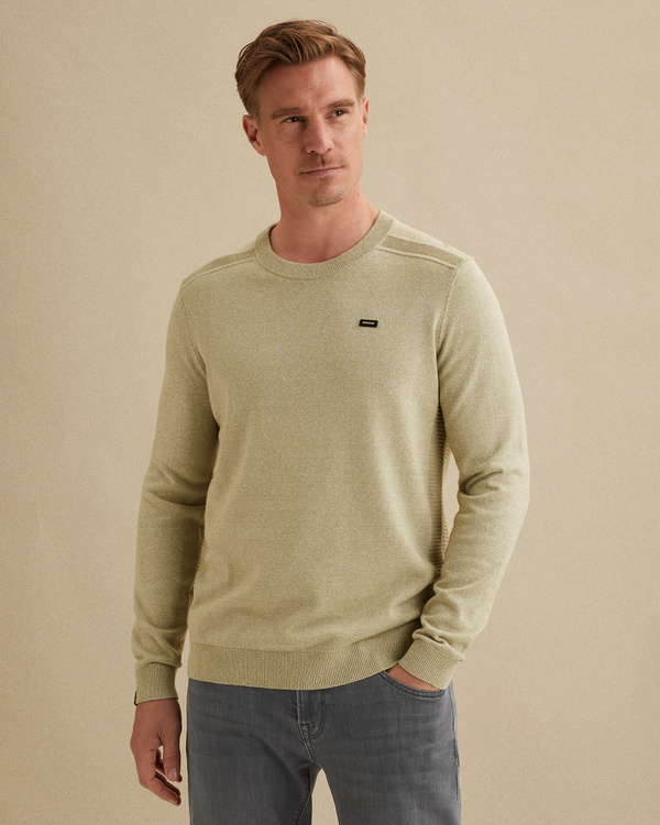 Pullover in cotton/linen with badge – Weeping Willow – Pullovers | VANGUARD