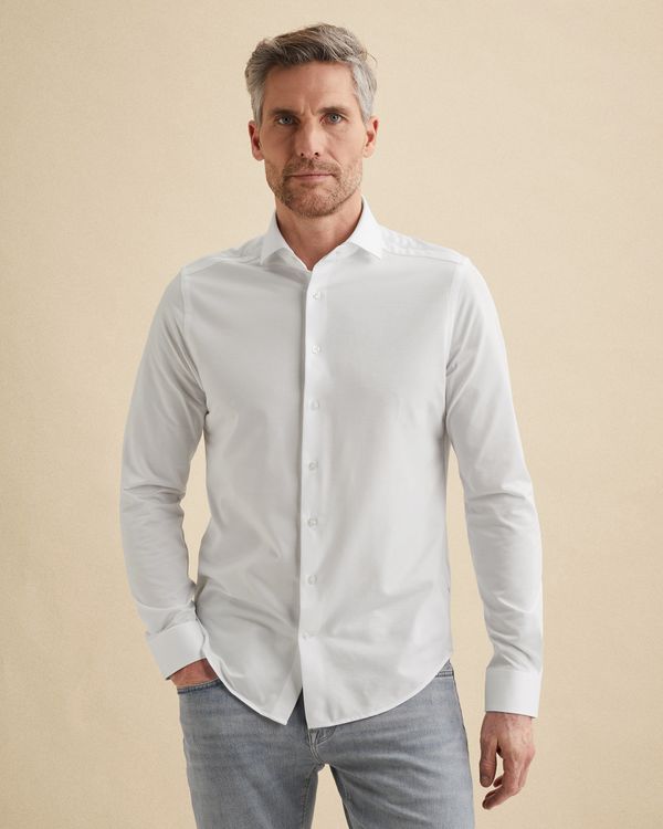 Elevated Knit shirt – Snow White – Dress shirts | VANGUARD