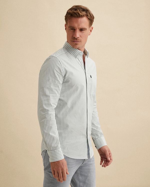 Shirt with stripe pattern – Black Indigo – Dress shirts | VANGUARD