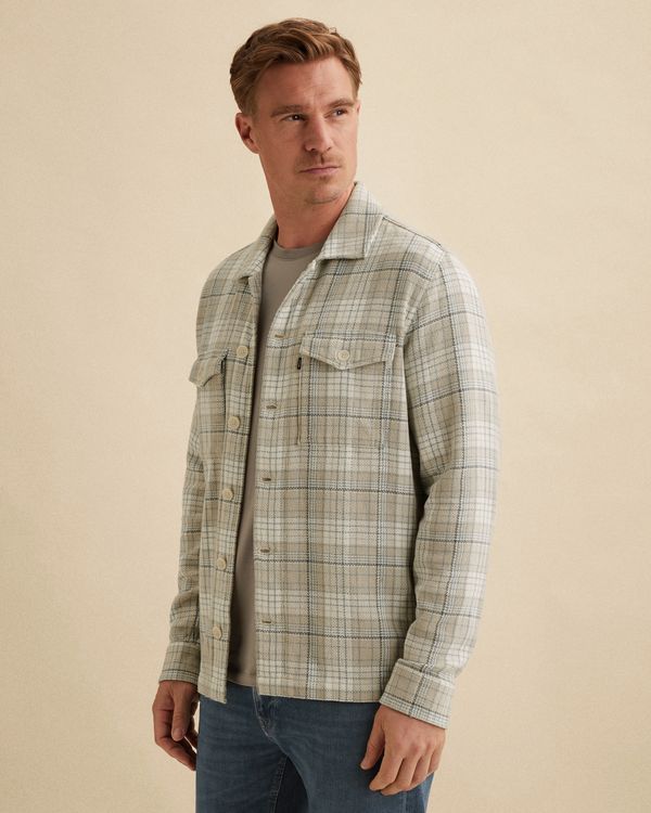 Shirt jacket with allover check pattern and texture – Castle Wall – Shirt jackets | VANGUARD