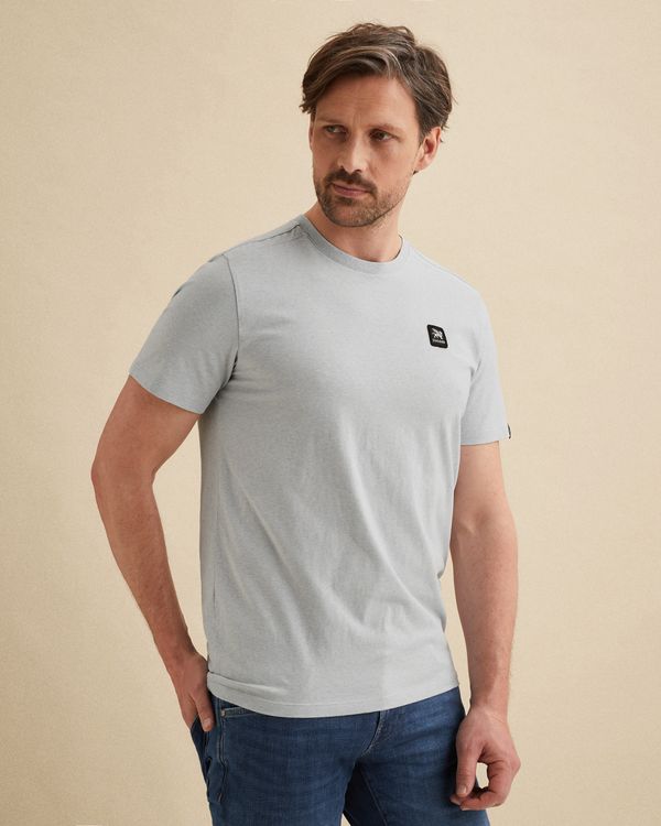 T-shirt with badge and crew neck – Black Indigo – T-shirts | VANGUARD