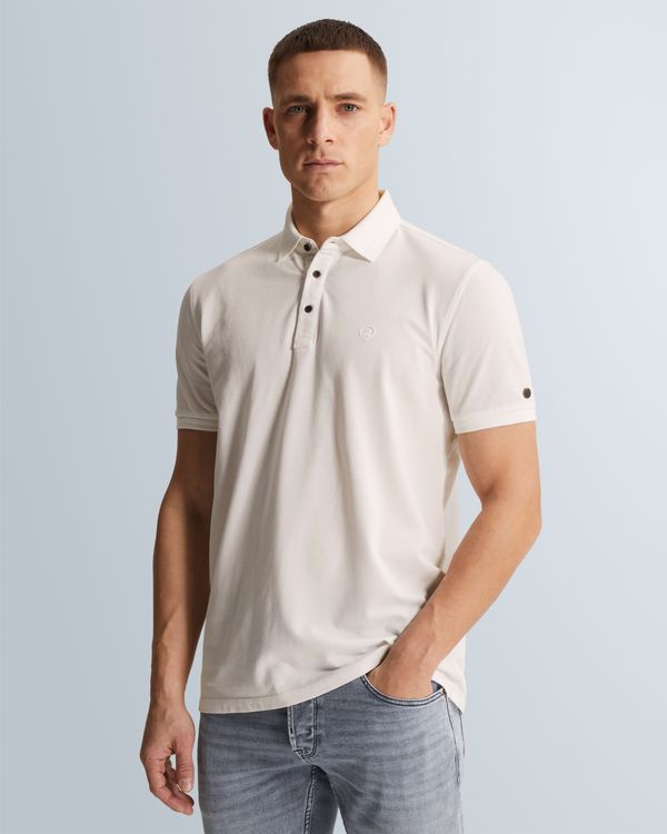 Polo shirt in cotton with stretch – Snow White – Polo's | CAST IRON