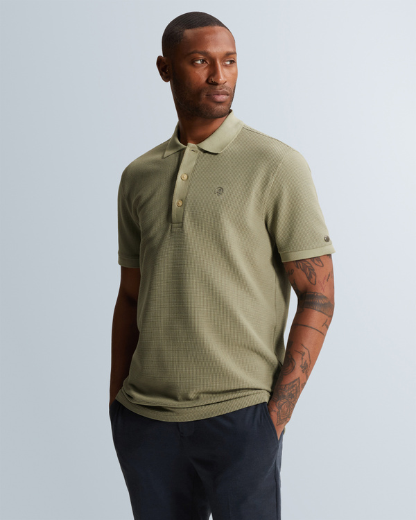 Polo shirt with waffle texture – Weeping Willow – Polo shirts | CAST IRON