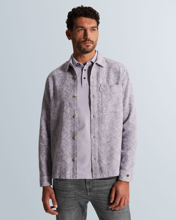 Shirt with allover jacquard pattern – Burnshed Lilac – Shirt jackets | CAST IRON