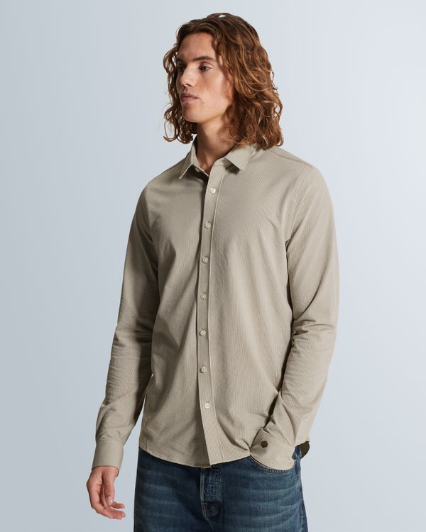 Shirt with textured stripe pattern – Castle Wall – Smart casual overhemden | CAST IRON