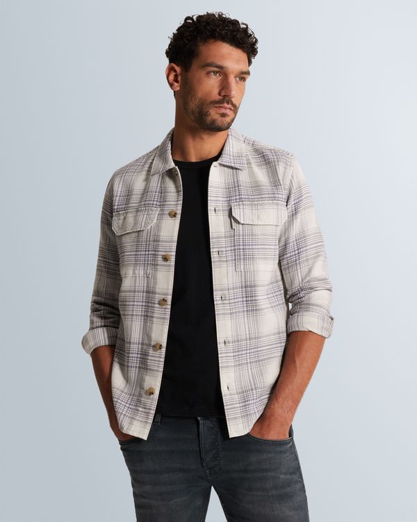 Shirt jacket with check pattern and waffle texture – Castle Wall – Shirt jackets | CAST IRON