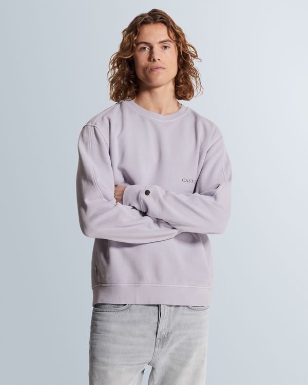 Sweatshirt with off-placed logo – Burnshed Lilac – Sweatshirts | CAST IRON