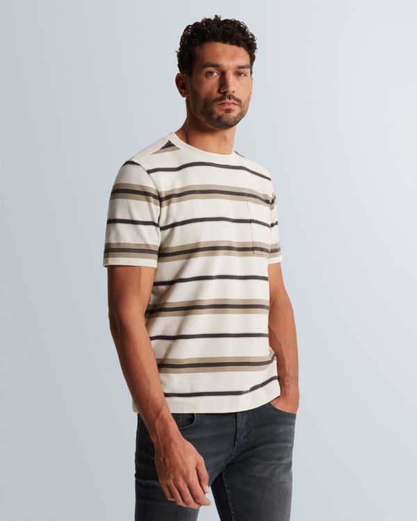 T-shirt with stripe pattern and waffle texture – Castle Wall – T-shirts | CAST IRON