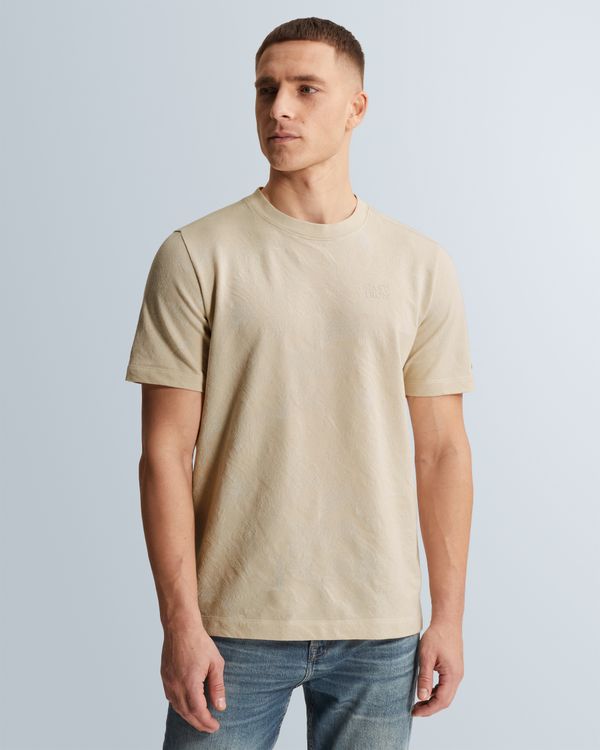 T-shirt in piqué with jacquard pattern – Grey Comfort Denim – T-shirts | CAST IRON