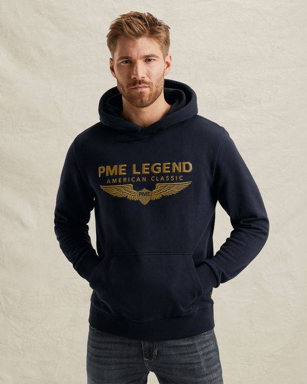 Hoodie with logo – Black Indigo – Hoodies | PME LEGEND