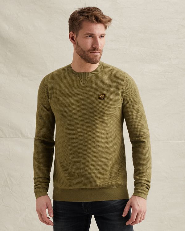Pullover in 100% cotton with crewneck – Weeping Willow – Pullovers | PME LEGEND