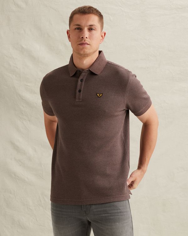 Polo shirt with two-tone stripe pattern – Burnshed Lilac – Polo shirts | PME LEGEND