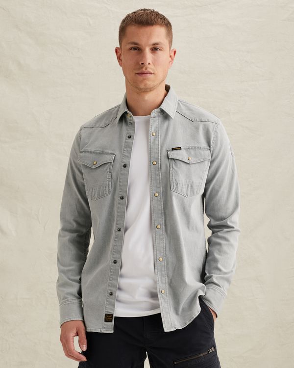 Denim shirt with chest pockets – Black Indigo – Casual shirts | PME LEGEND