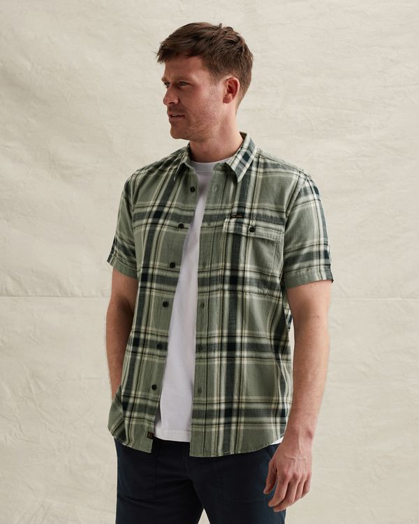 Shirt with short sleeves and chest pocket – Weeping Willow – Casual shirts | PME LEGEND