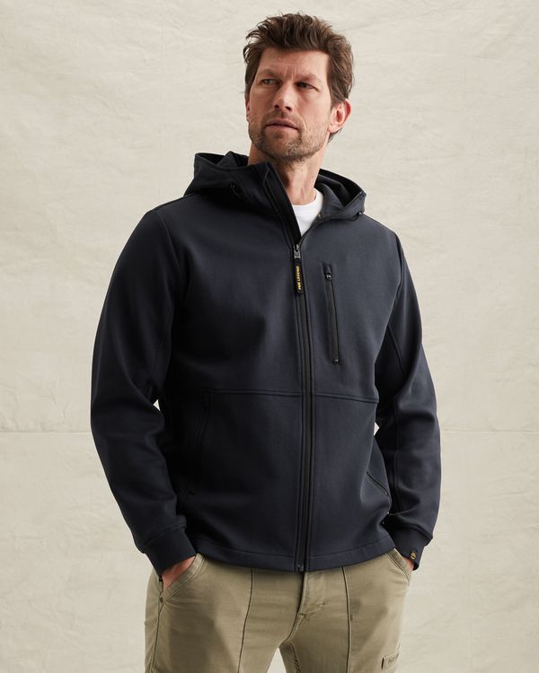 Sweat jacket with hood and chest pocket – Black Indigo – Sweatshirts | PME LEGEND
