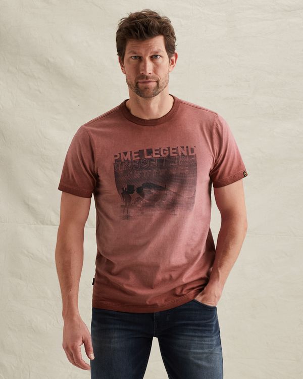 T-shirt with artwork and cold-dye wash – Mellow Rose – T-shirts | PME LEGEND