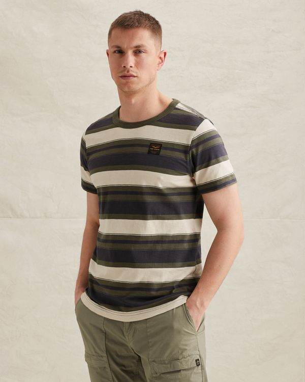 T-shirt with multicolor stripe pattern – Elmwood – T-shirts | PME LEGEND