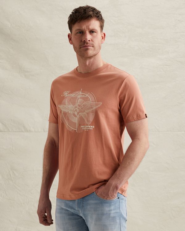 T-shirt van jersey met groot artwork op de borst – Mellow Rose – T-shirts | PME LEGEND