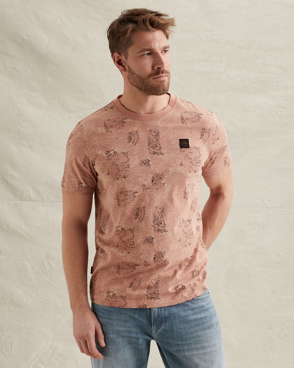 T-Shirt aus Slub-Jersey mit Allover-Print – Mellow Rose – T-Shirts | PME LEGEND