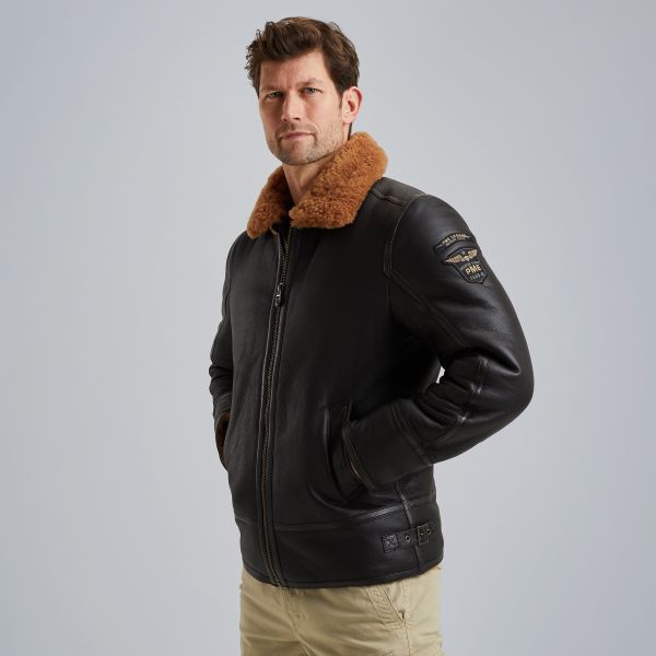 Lammy sheepskin jacket – Brown – Leren jassen | PME LEGEND
