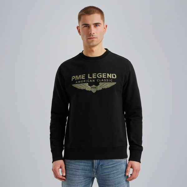 Sweatshirt with logo – Moonless Night – Sweatshirts | PME LEGEND