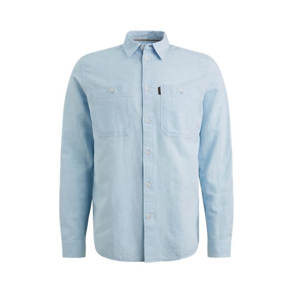 Overhemd van katoen/linnen – Black Indigo – Smart casual overhemden | PME LEGEND
