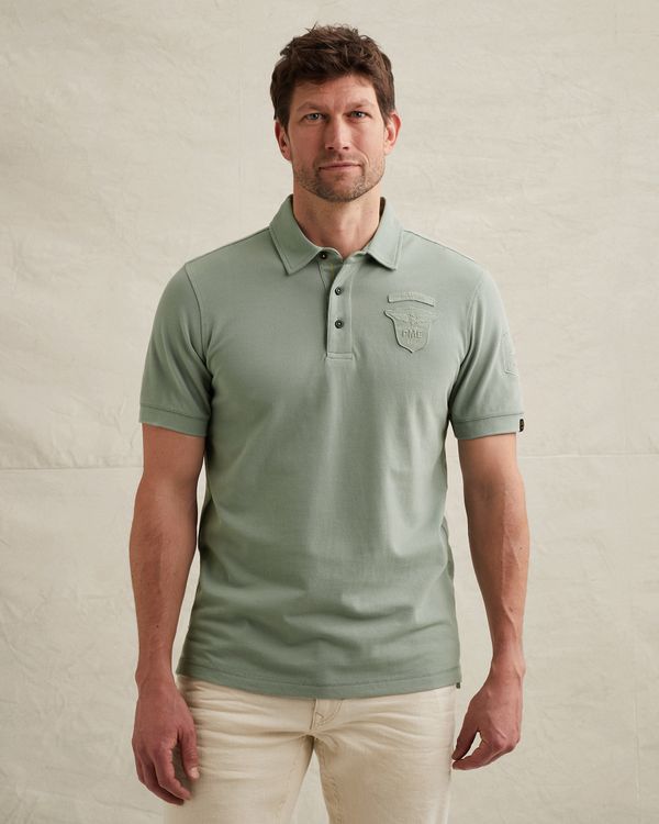 Polo van piqué met badges – Weeping Willow – Polo's | PME LEGEND