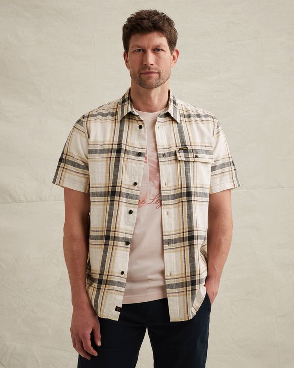 Shirt with short sleeves and chest pocket – Castle Wall – Casual shirts | PME LEGEND