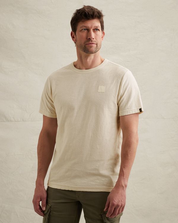 T-Shirt aus Jersey mit Allover-Jacquardmuster – Snow White – T-Shirts | PME LEGEND