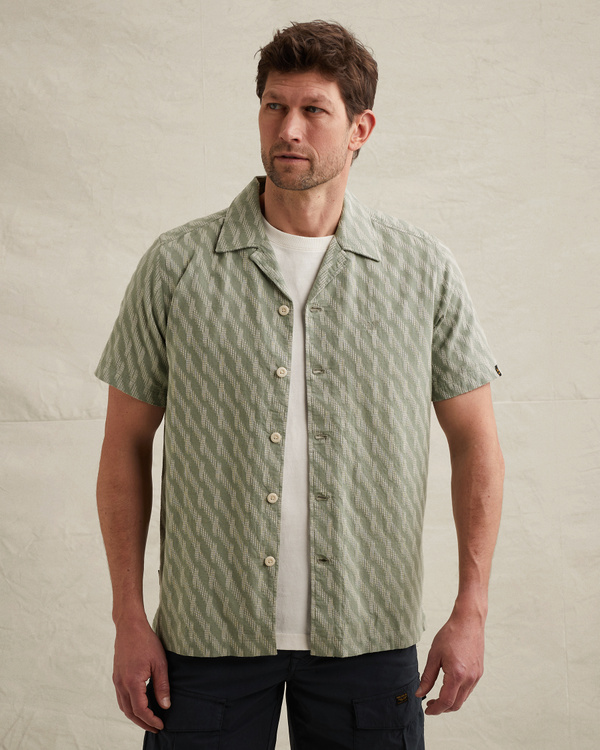 Hemd mit kurzen Ärmeln und eingewebter Struktur – Weeping Willow – Casual-Hemden | PME LEGEND