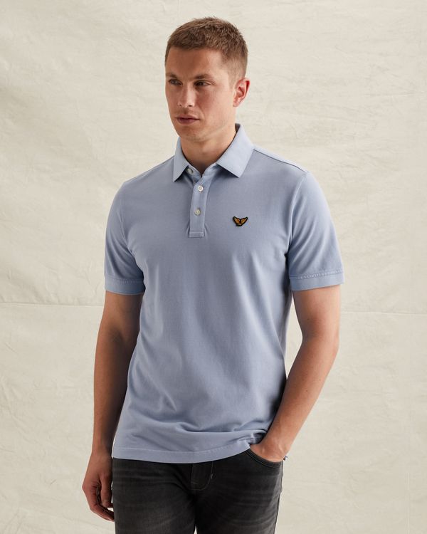 Poloshirt mit Tailwing-Logo und Garment-Dye-Waschung – Black Indigo – Poloshirts | PME LEGEND