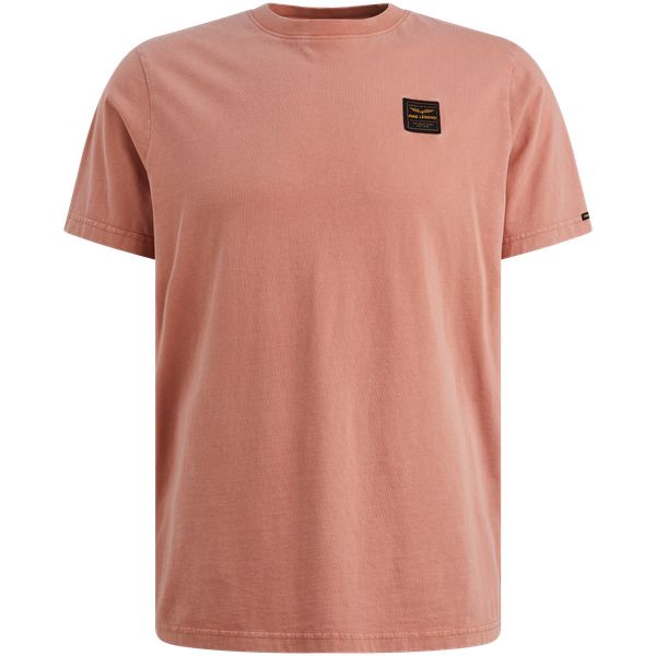 T-shirt with badge and a garment-dye wash – Mellow Rose – T-shirts | PME LEGEND