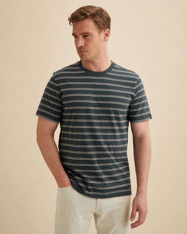 T-shirt in jersey with stripe pattern – Black Indigo – T-shirts | VANGUARD