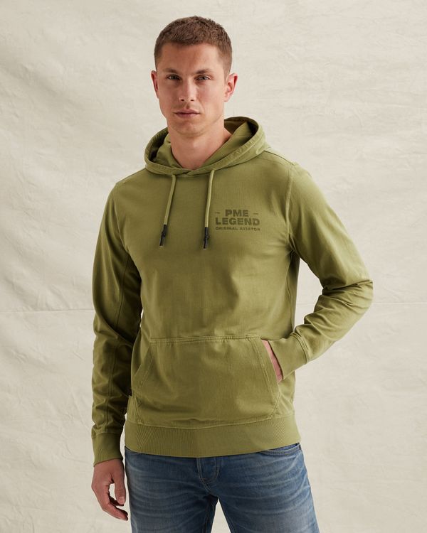 Hoodie with garment-dye wash and artwork – Weeping Willow – Hoodies | PME LEGEND