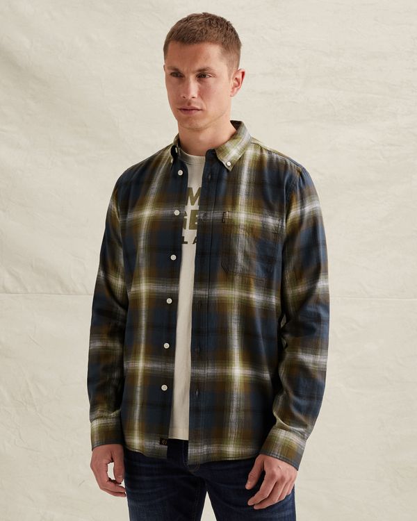 Shirt with check pattern and chest pocket – Black Indigo – Casual shirts | PME LEGEND