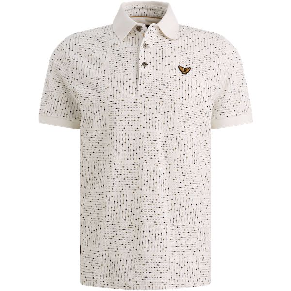Polo shirt in fine piqué with allover print – Snow White – Polo shirts | PME LEGEND