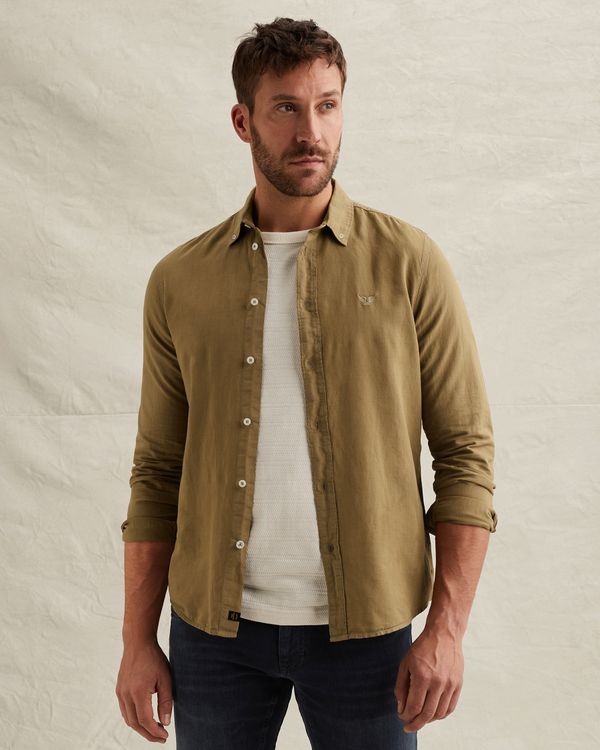 Shirt in cotton/linen with garment-dye wash – Weeping Willow – Casual shirts | PME LEGEND