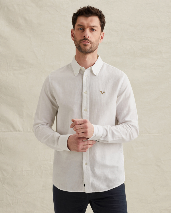 Shirt in cotton/linen with garment-dye wash – Snow White – Casual shirts | PME LEGEND