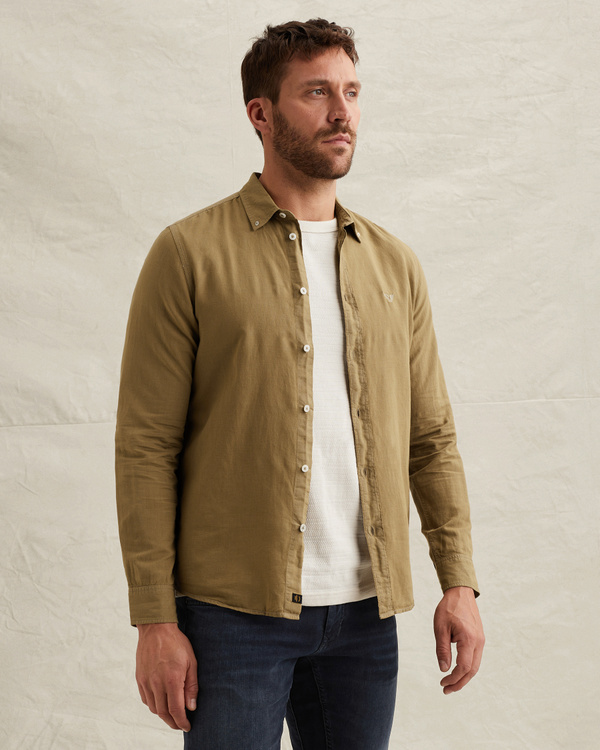 Hemd aus Baumwolle/Leinen mit Garment-Dye-Waschung