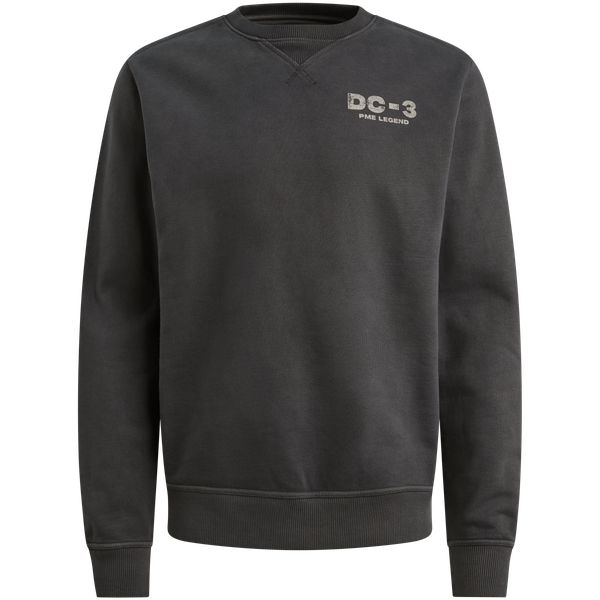 Sweatshirt with garment-dye wash and artwork – Brown – Sweatshirts | PME LEGEND