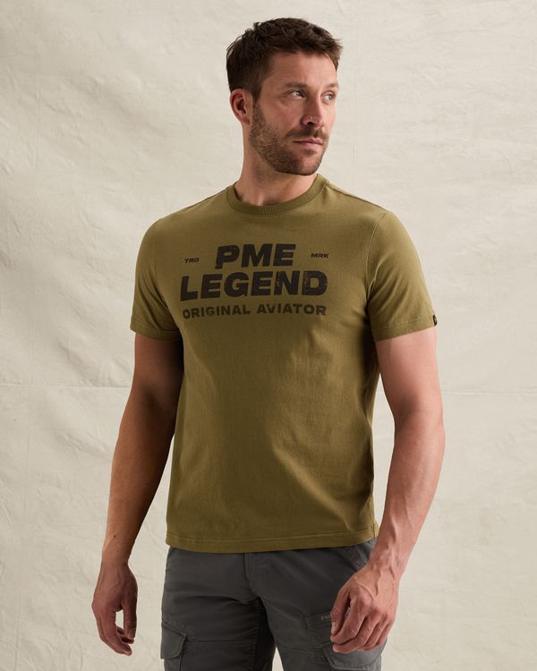 T-shirt avec graphisme cool sur la poitrine – Brown – T-shirts | PME LEGEND