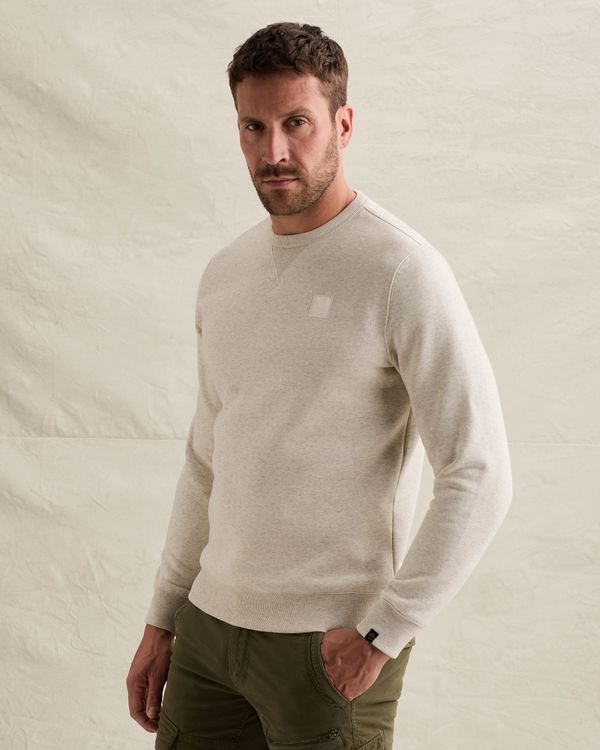 Sweatshirt with raglan sleeves and flight pocket – Grey Comfort Denim – Sweatshirts | PME LEGEND