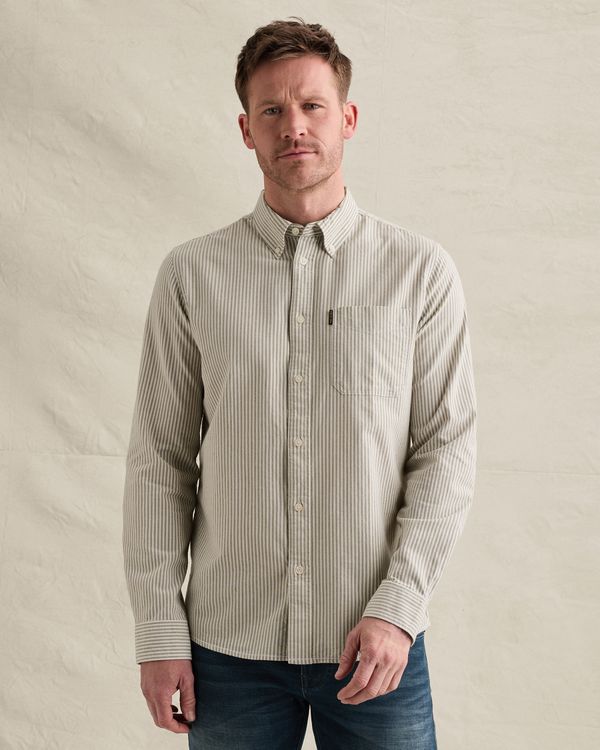Oxford-Hemd mit Button-down-Kragen und Streifenmuster – Weeping Willow – Casual-Hemden | PME LEGEND