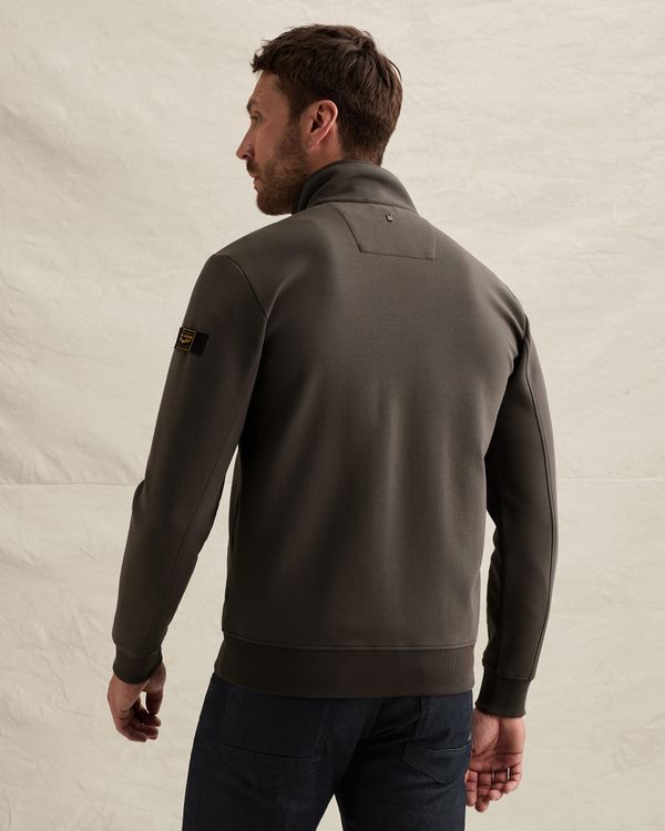 Sweat jacket with zipper closure and quilted pattern – Weeping Willow – Sweatshirts | PME LEGEND
