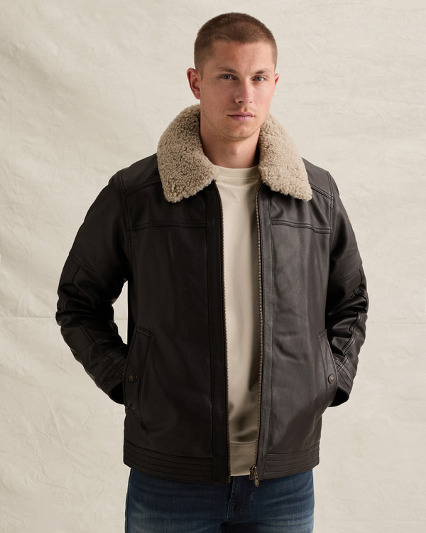 Auckland Fur leather jacket – Brown – Leather jackets | PME LEGEND