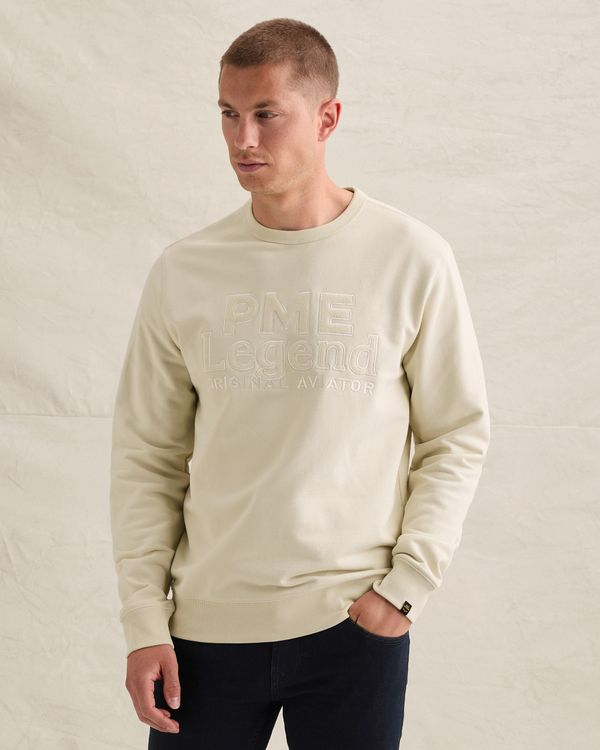 Sweatshirt with crewneck and artwork – Castle Wall – Sweatshirts | PME LEGEND