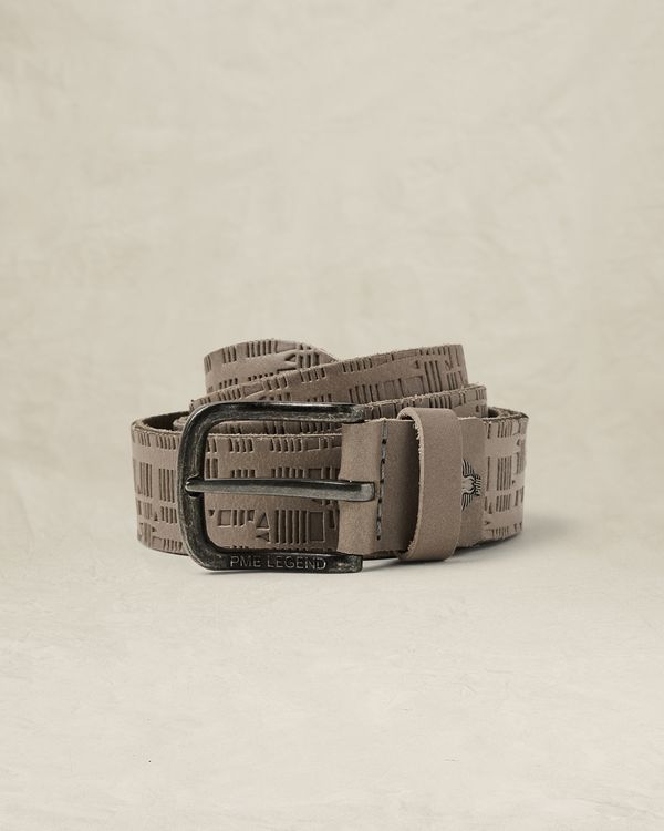 Ceinture en cuir avec boucle en métal – Grey Comfort Denim – Ceintures | PME LEGEND