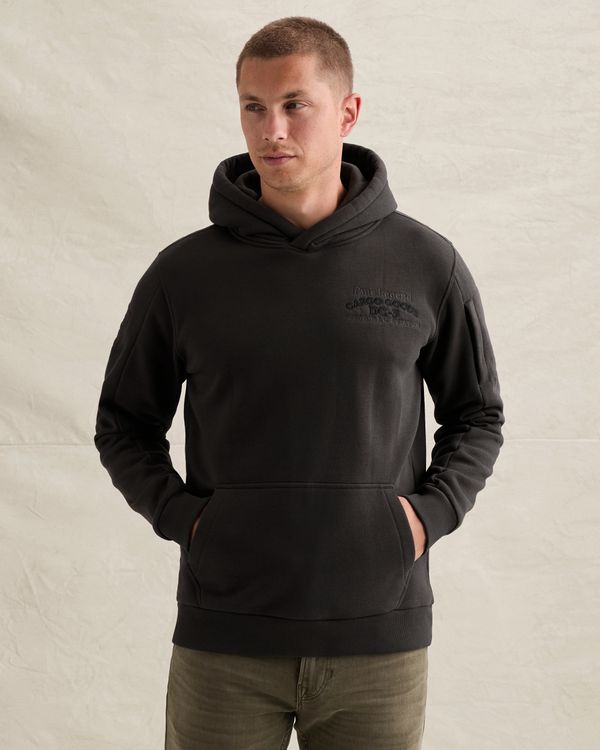 Sweat à capuche avec imprimé poitrine et poche kangourou – Brown – Sweats à capuche | PME LEGEND