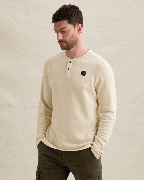 T-shirt Henley à manches longues avec teint en pièce – Castle Wall – T-shirts | PME LEGEND